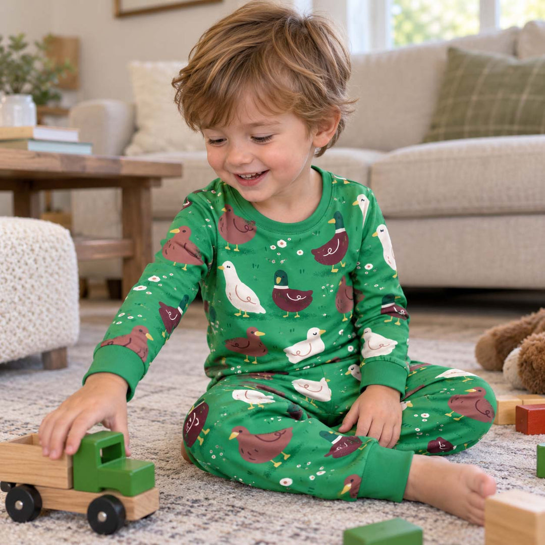 Meadow Duck Friends Bamboo Two Piece Long Sleeve Pajama Set