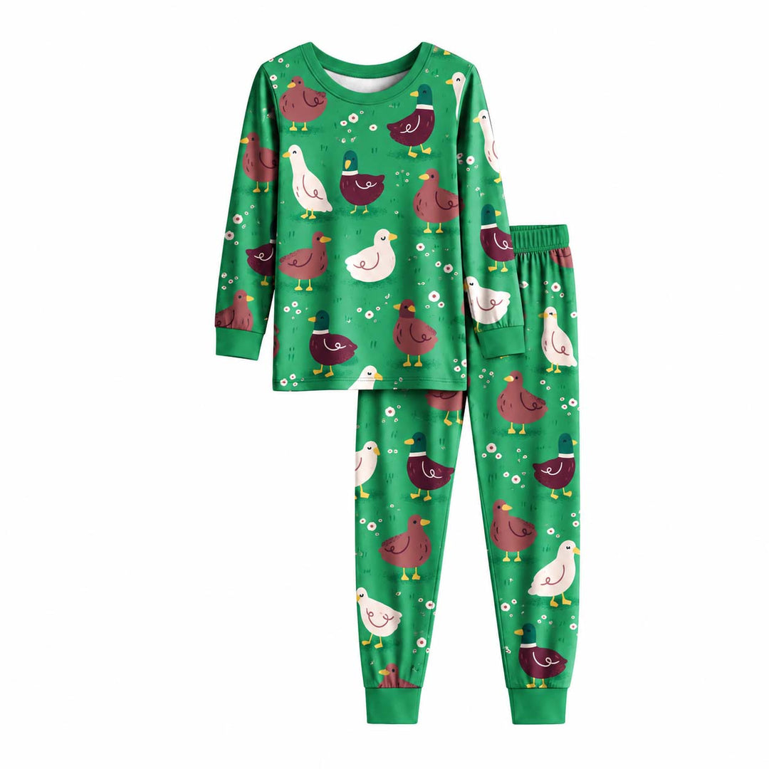 Meadow Duck Friends Bamboo Two Piece Long Sleeve Pajama Set