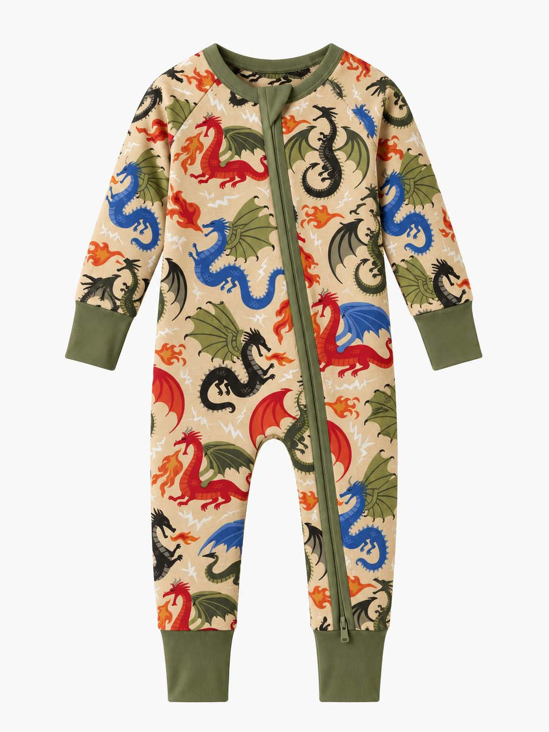 Medieval Fire Dragons Bamboo Convertible Zippy