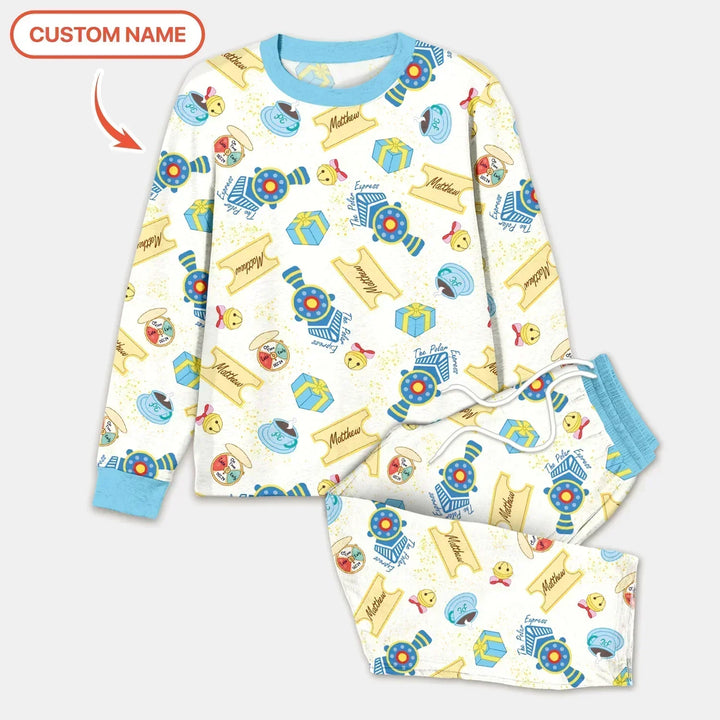 Express Train Christmas Bamboo Men's Pajama Set