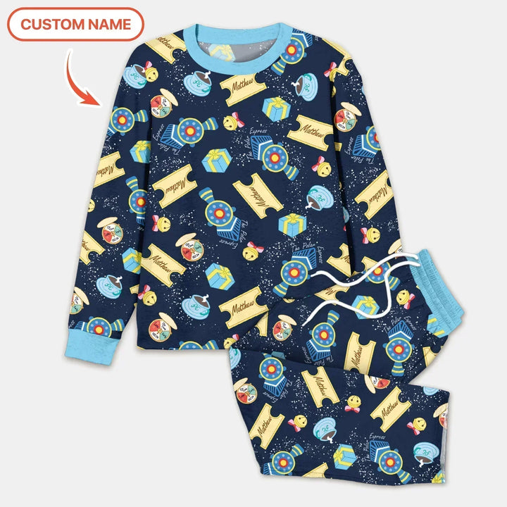 Express Train Christmas Bamboo Men's Pajama Set