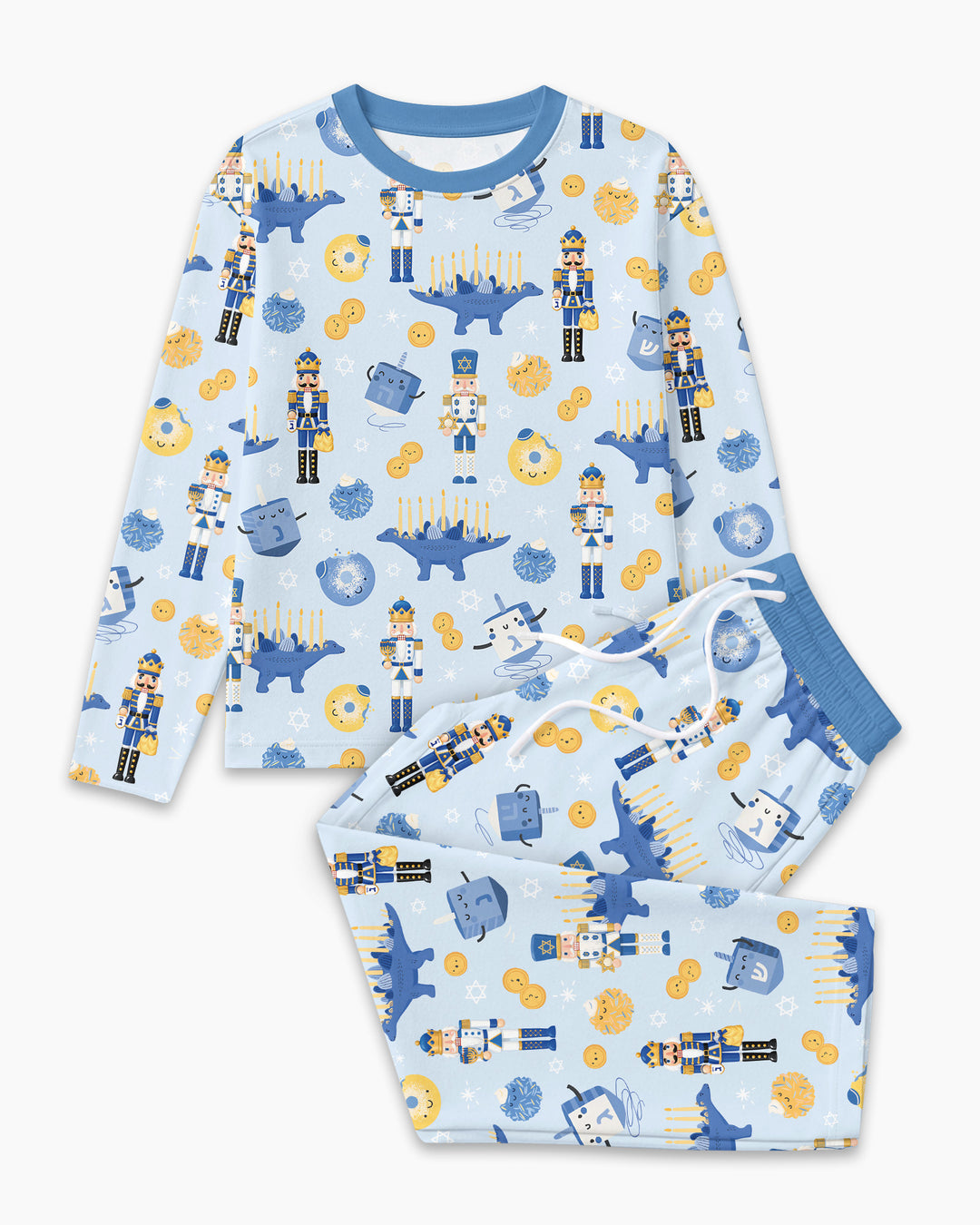 Hanukkah Nutcracker King Family Matching Bamboo Men's Pajama Set