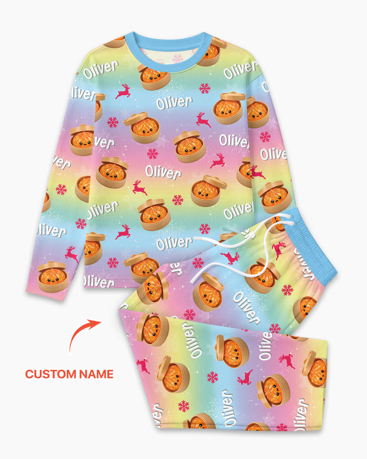 Christmas Cutie Dumpling Bamboo Men's Pajama Set