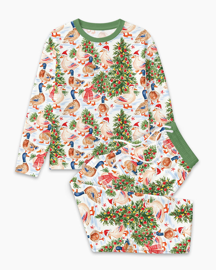 Christmas and Duck Bamboo Men's Pajama Set