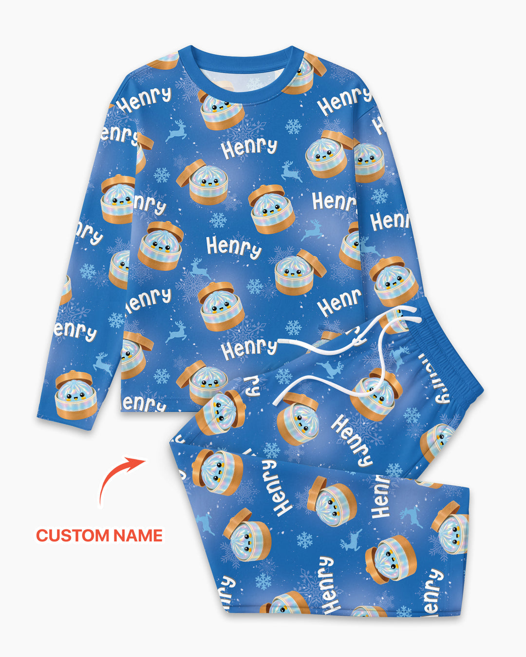 Christmas Cutie Dumpling Bamboo Men's Pajama Set