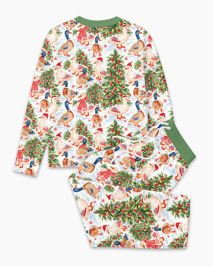 Christmas and Duck Bamboo Men's Pajama Set