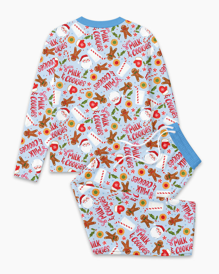 Santas, Milk and Cookies Bamboo Men's Pajama Set