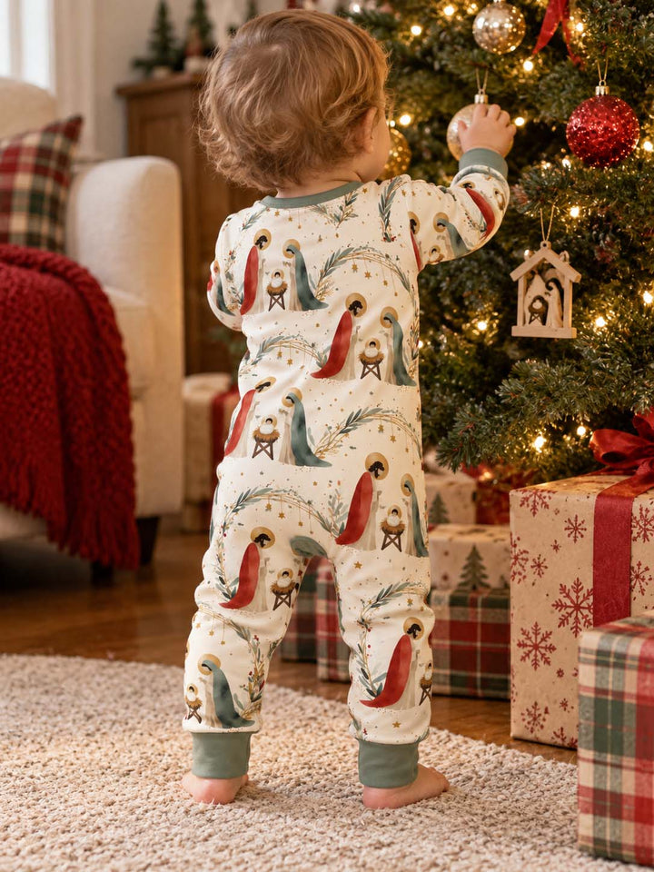Merry Christmas Nativity Bamboo Convertible Zippy