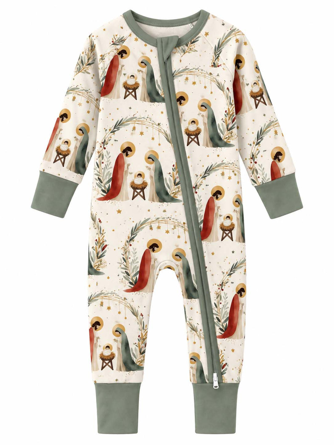Merry Christmas Nativity Bamboo Convertible Zippy