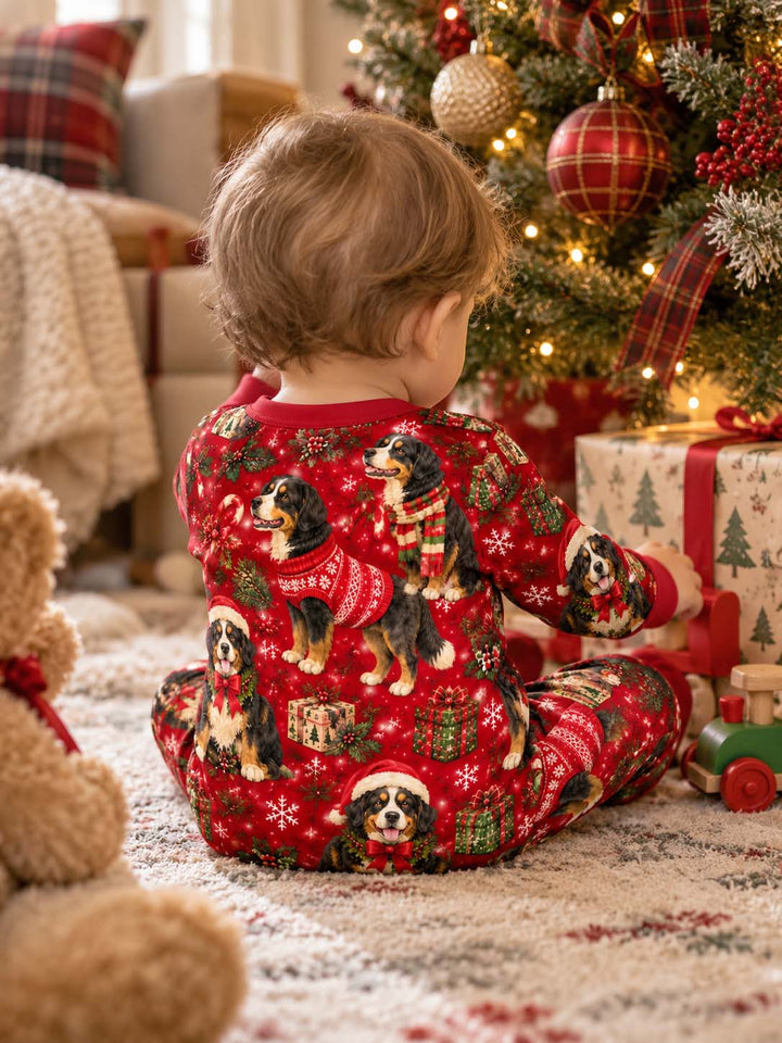 Merry Red Bernese Christmas Bamboo Convertible Zippy