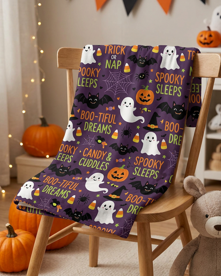 Midnight Boo Magic Bamboo Blanket