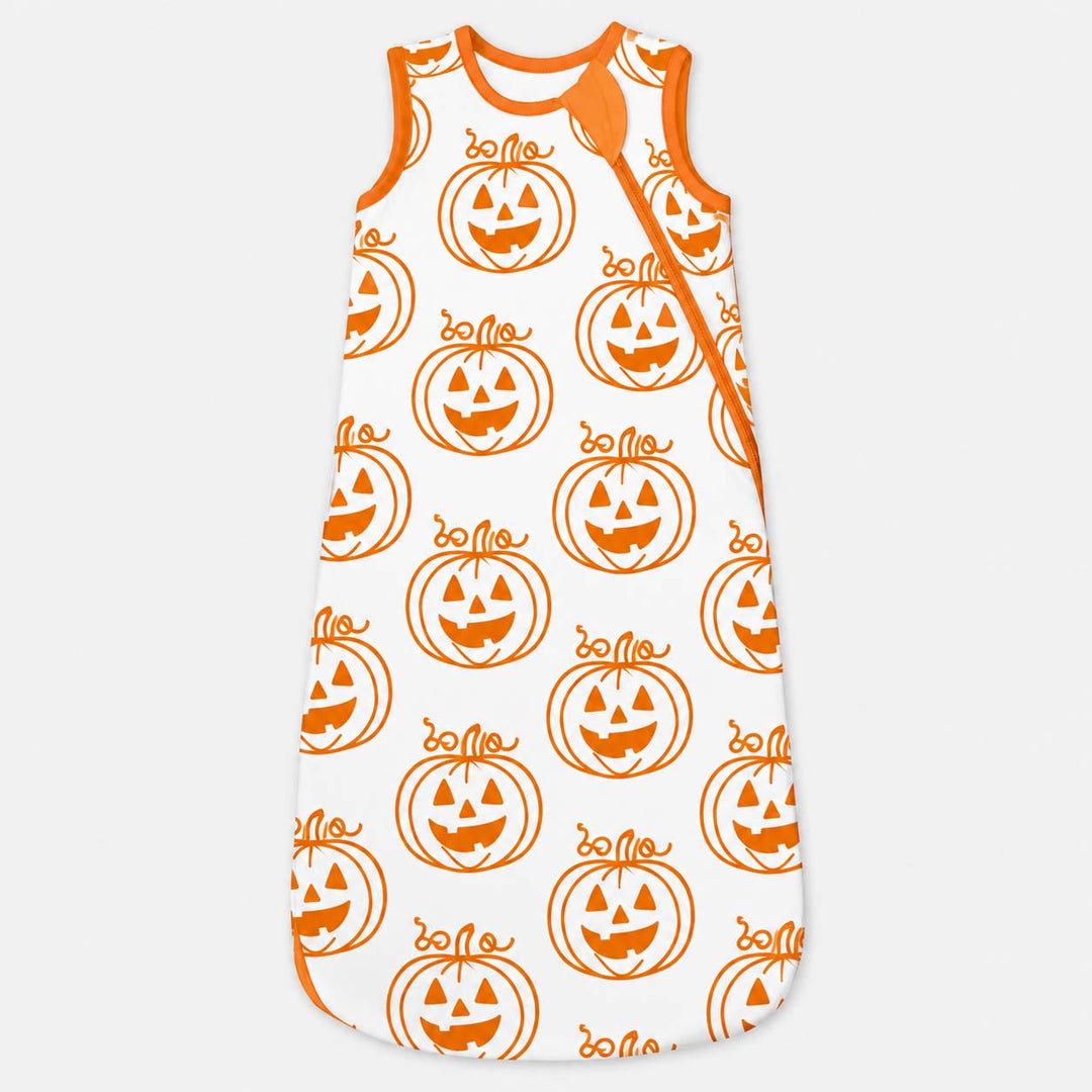 Minimal Pumpkin Faces Bamboo Sleep Bag