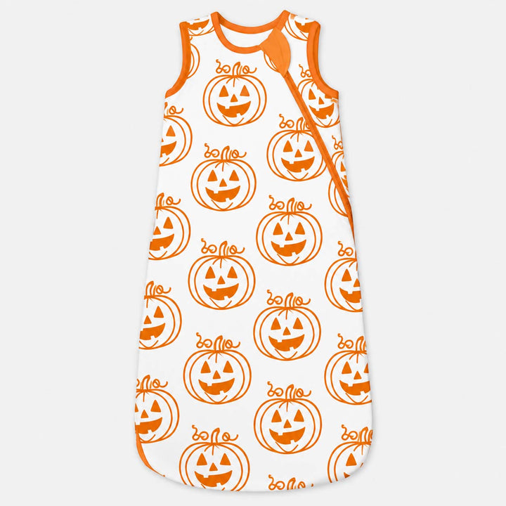 Minimal Pumpkin Faces Bamboo Sleep Bag