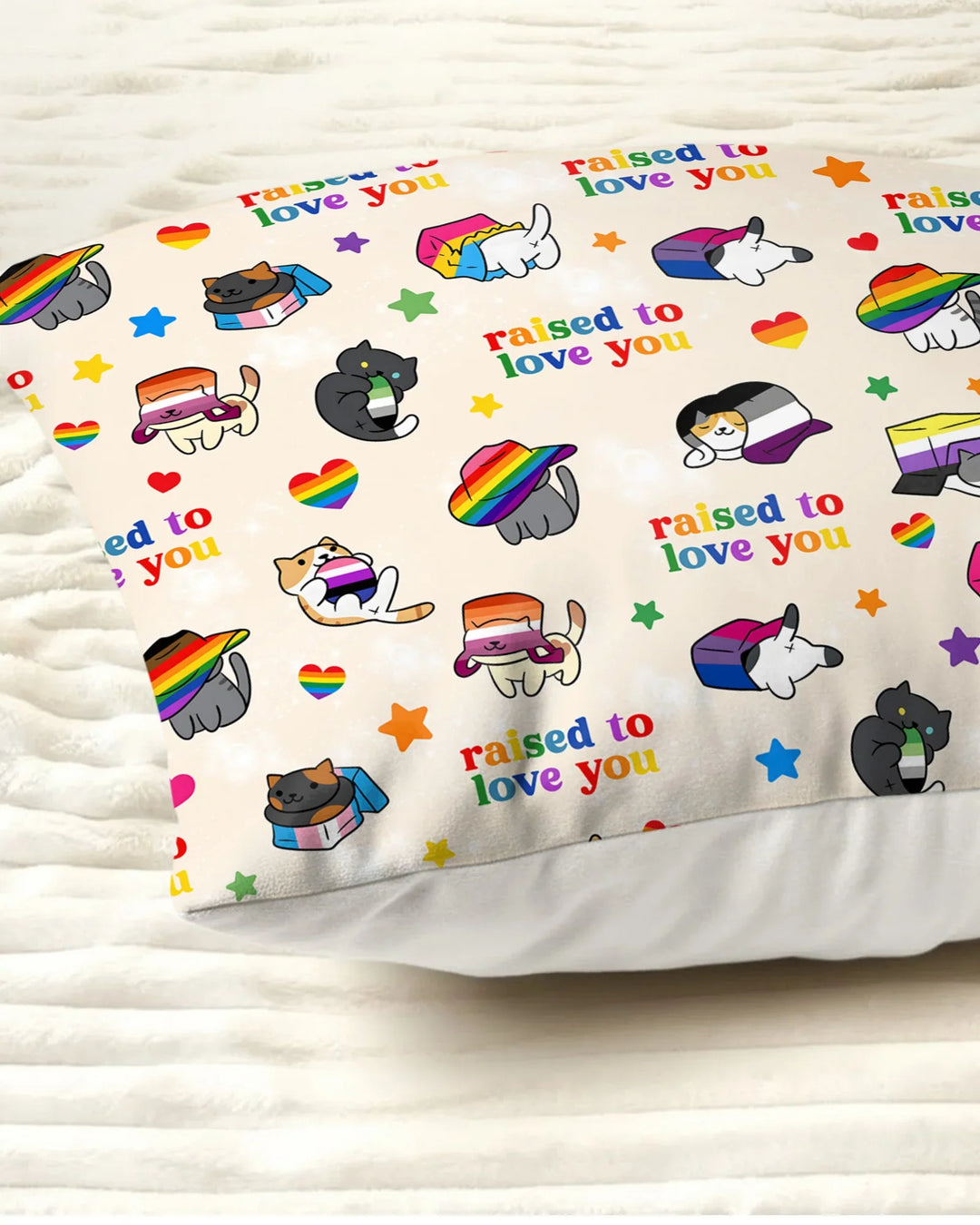 Rainbow Paws Family Matching Bamboo Pillow Case