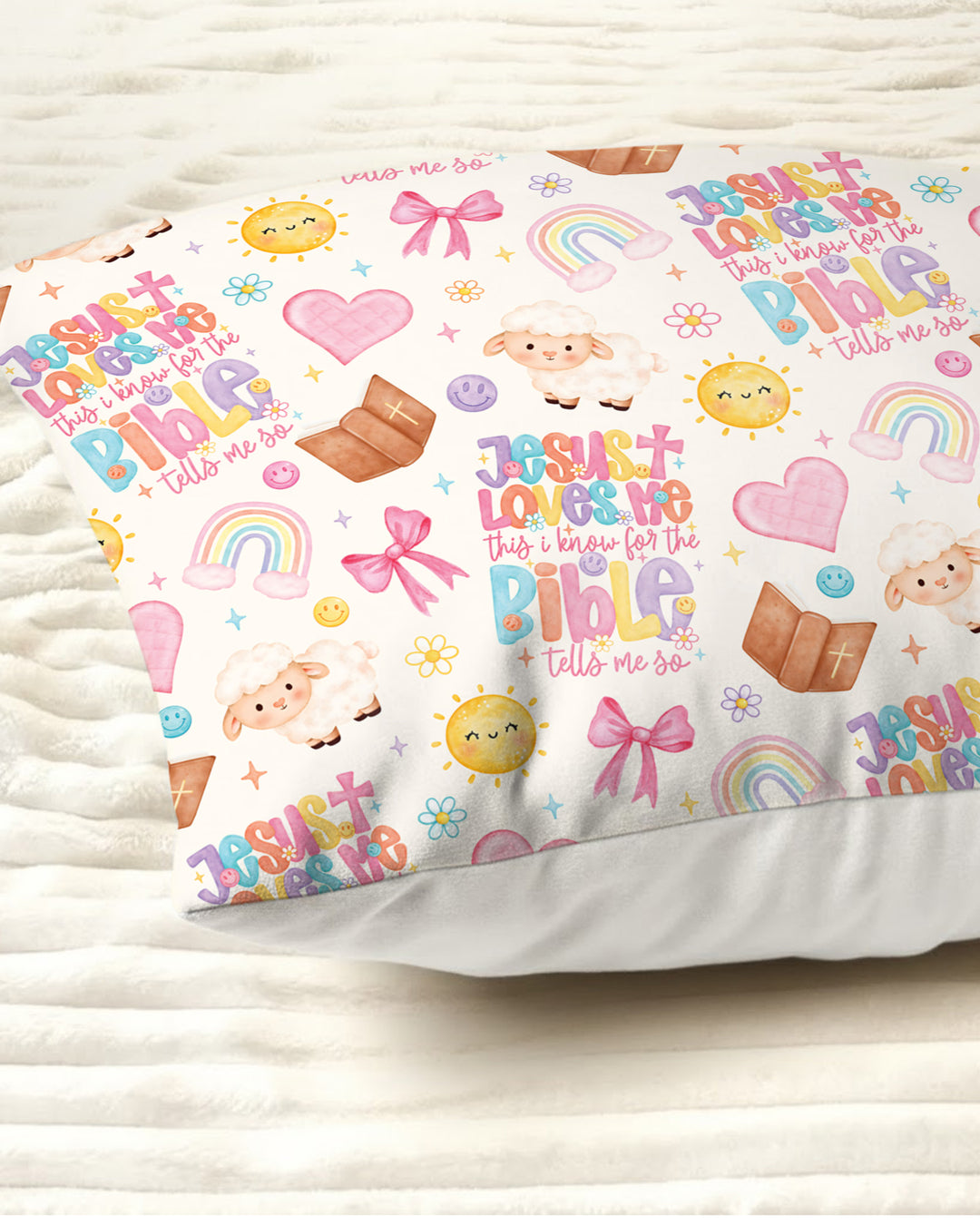 Jesus Loves Me This I Know Bamboo Pillow Case