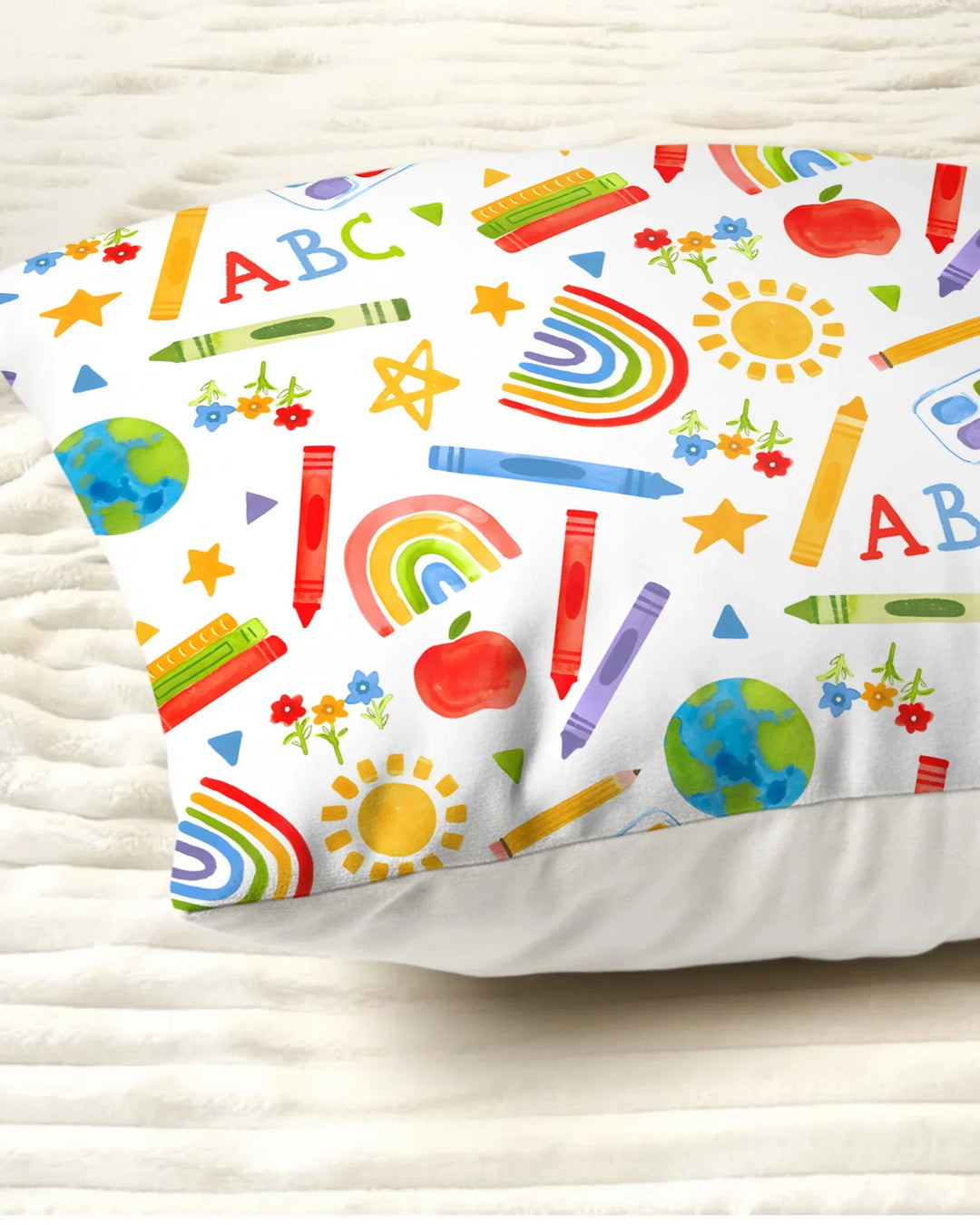 School Scribbles Bamboo Pillow Case