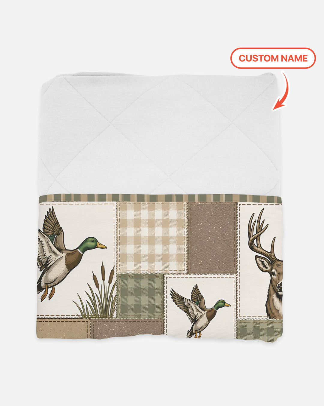 Custom Name Little Sportsman Bamboo Quilt Blanket