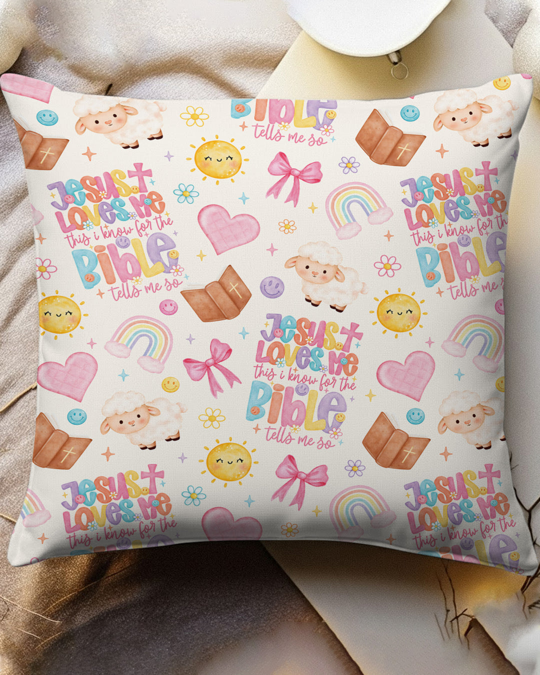 Jesus Loves Me This I Know Bamboo Pillow Case