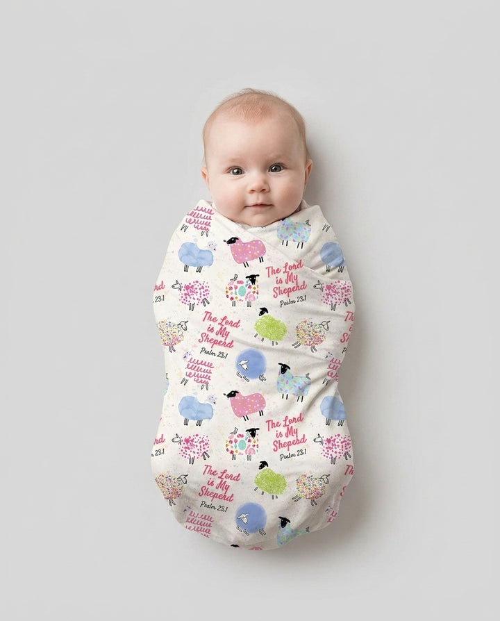 The Lord Is My Shepherd Psalm 23 Swaddle Blanket