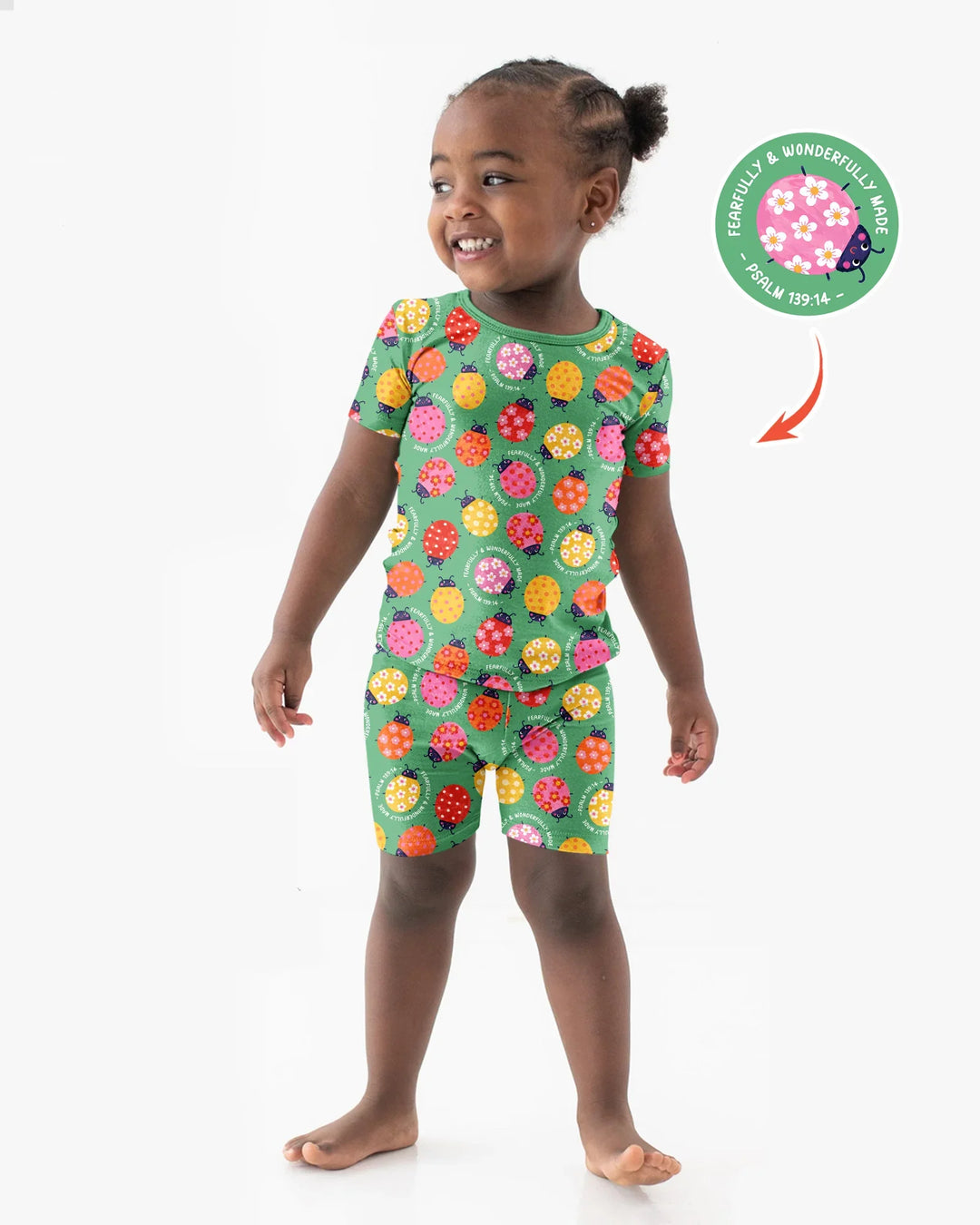 Template Bamboo Two Piece Short Sleeve Shorts Pyjamas Set