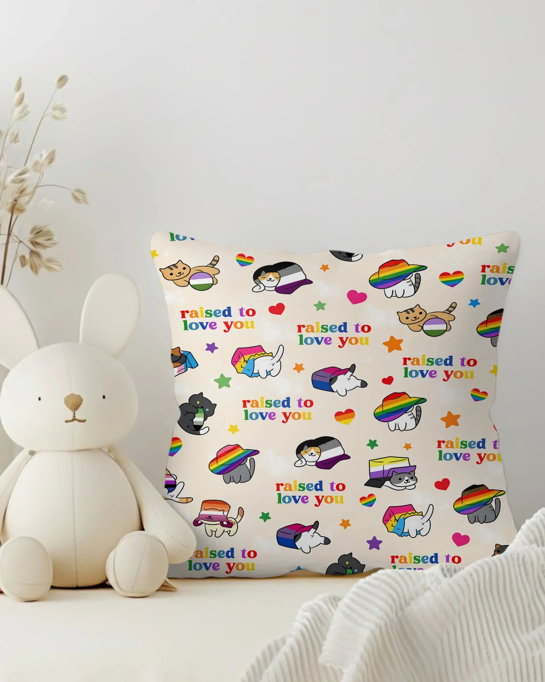 Rainbow Paws Family Matching Bamboo Pillow Case