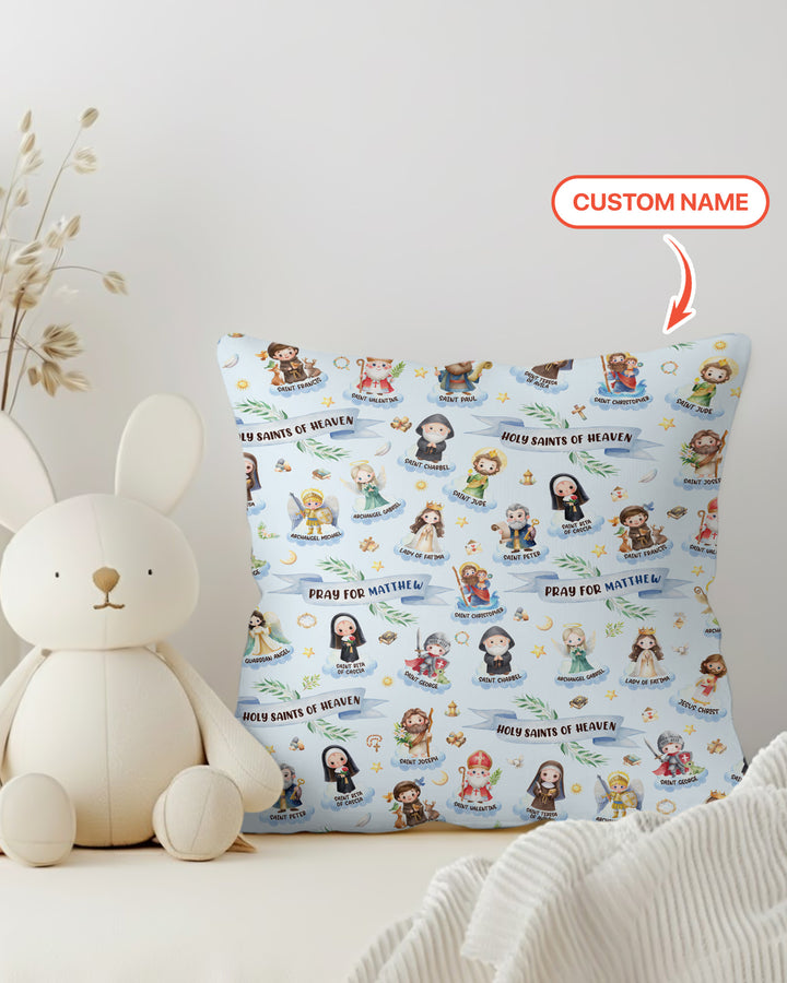 Holy Saints of Heaven Custom Name Bamboo Pillow Case