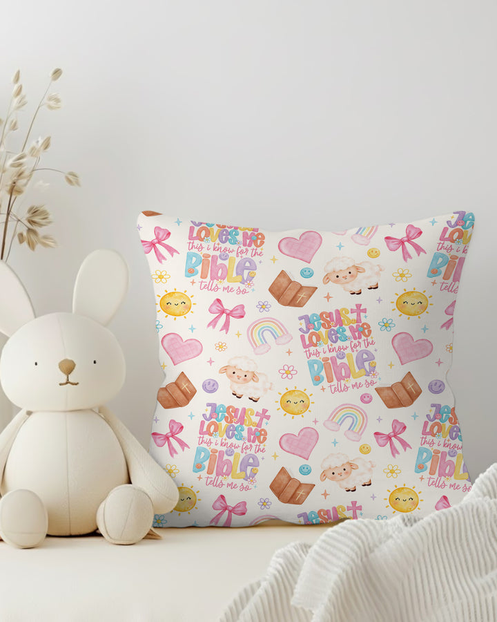 Jesus Loves Me This I Know Bamboo Pillow Case