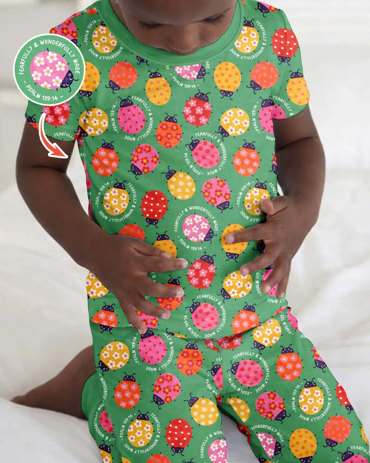 Fearfully & Wonderfully Made Bamboo Two Piece Short Sleeve Pajama Set