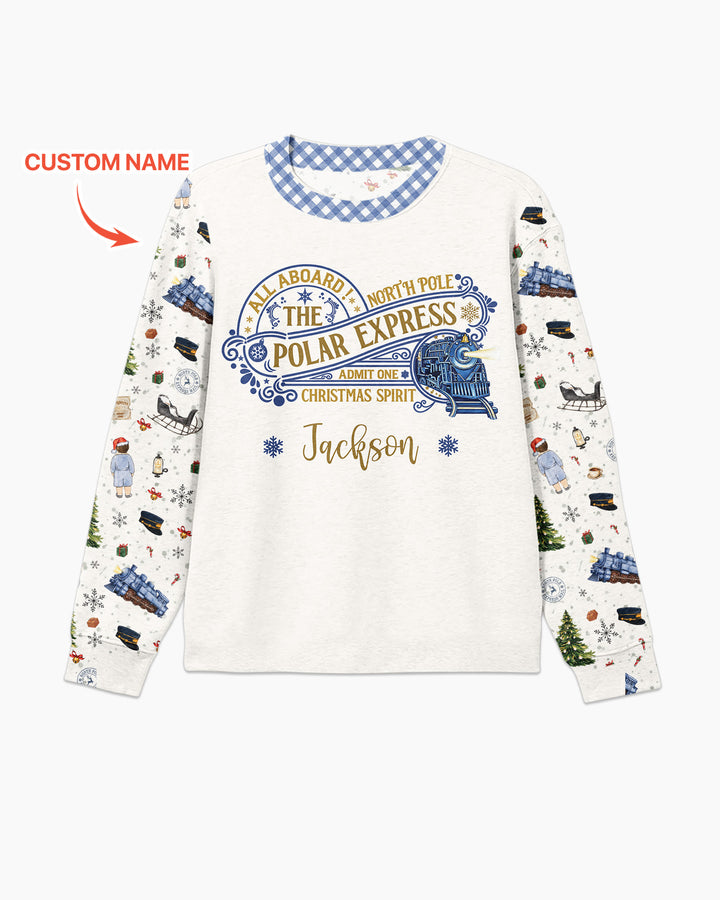 Custom Name North Pole Adventure Bamboo Men's Pajama Set