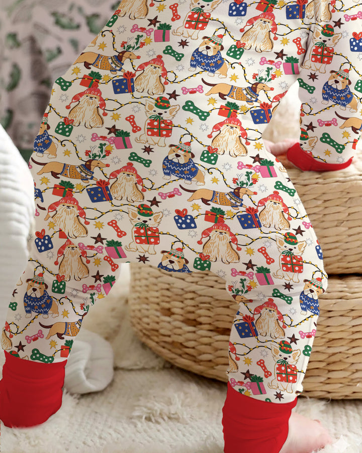 Jolly Christmas Pup Bamboo Convertible Zippy