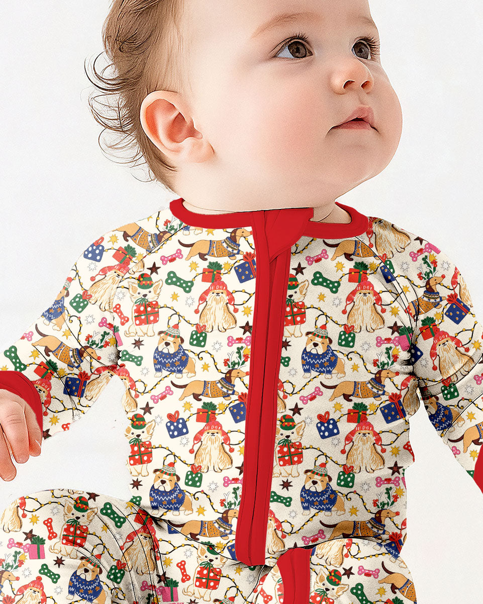 Jolly Christmas Pup Bamboo Convertible Zippy