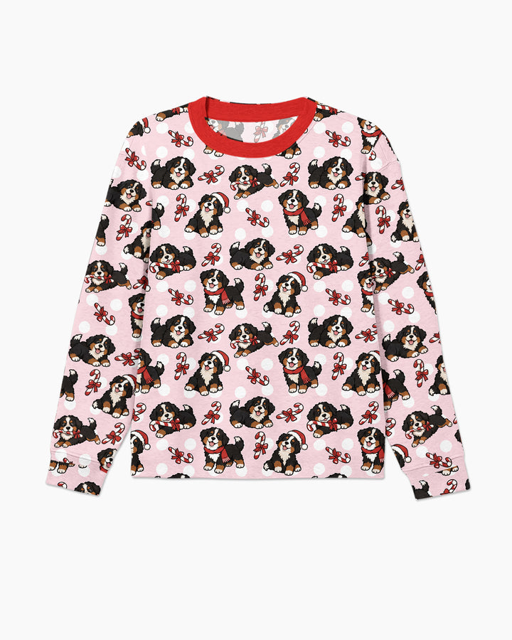 Holiday Bernese Mountain Christmas Dog Bamboo Men's Pajama Set
