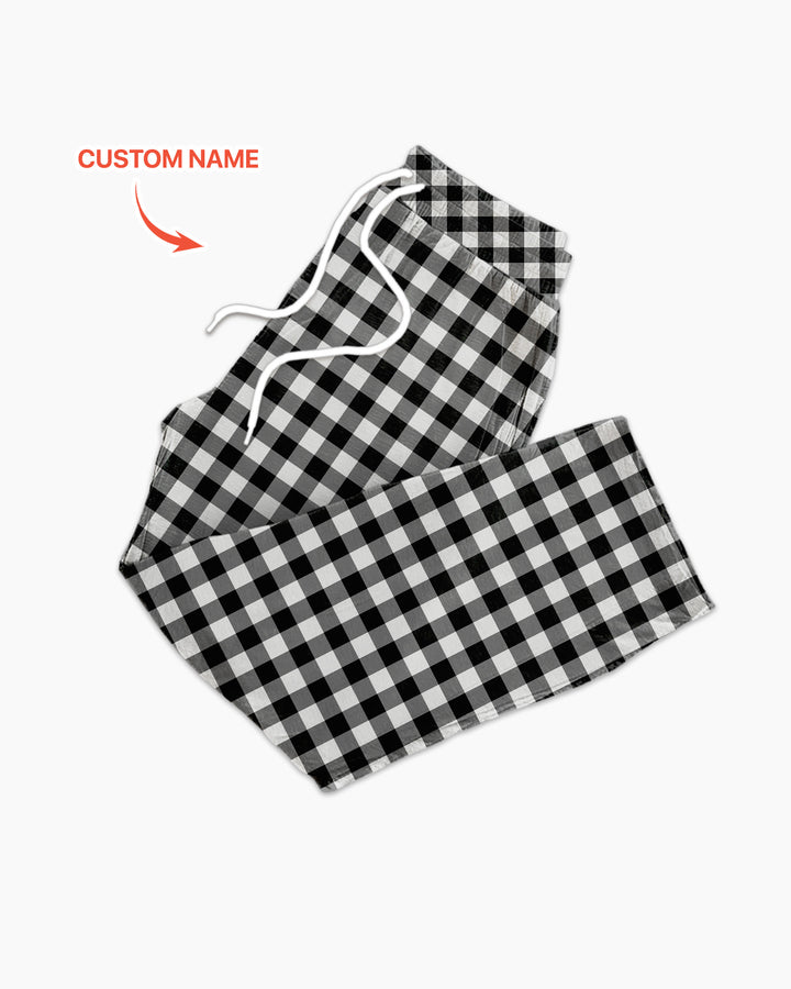 Custom Name Santa's Favorite Buffalo Plaid Bamboo Men's Pajama Set