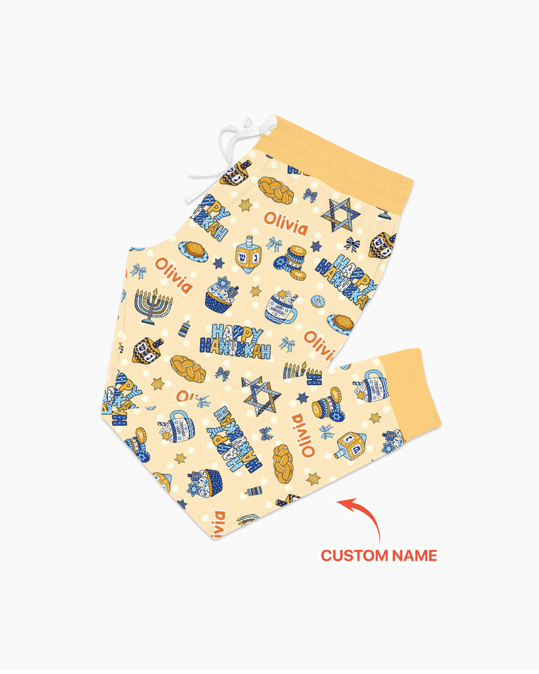 Custom Name Jewish Holiday Bamboo Women Pajama Set