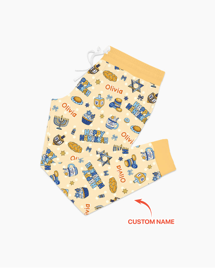 Custom Name Jewish Holiday Bamboo Women Pajama Set
