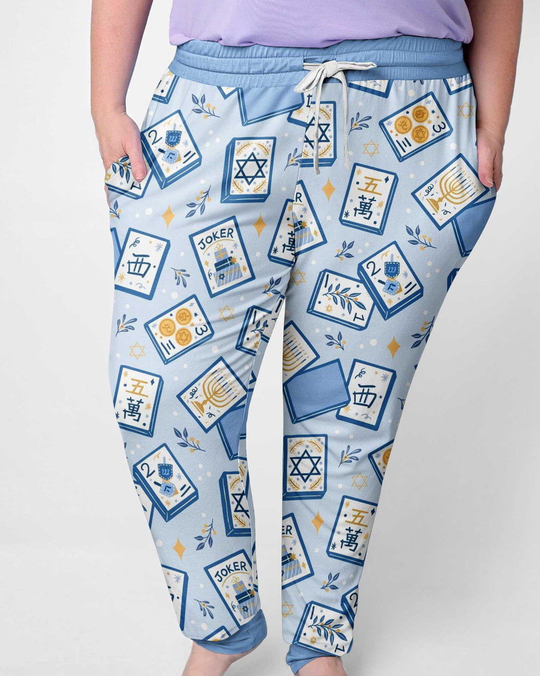 Mahjong Tov Hanukkah Family Matching Bamboo Women Pajama Set