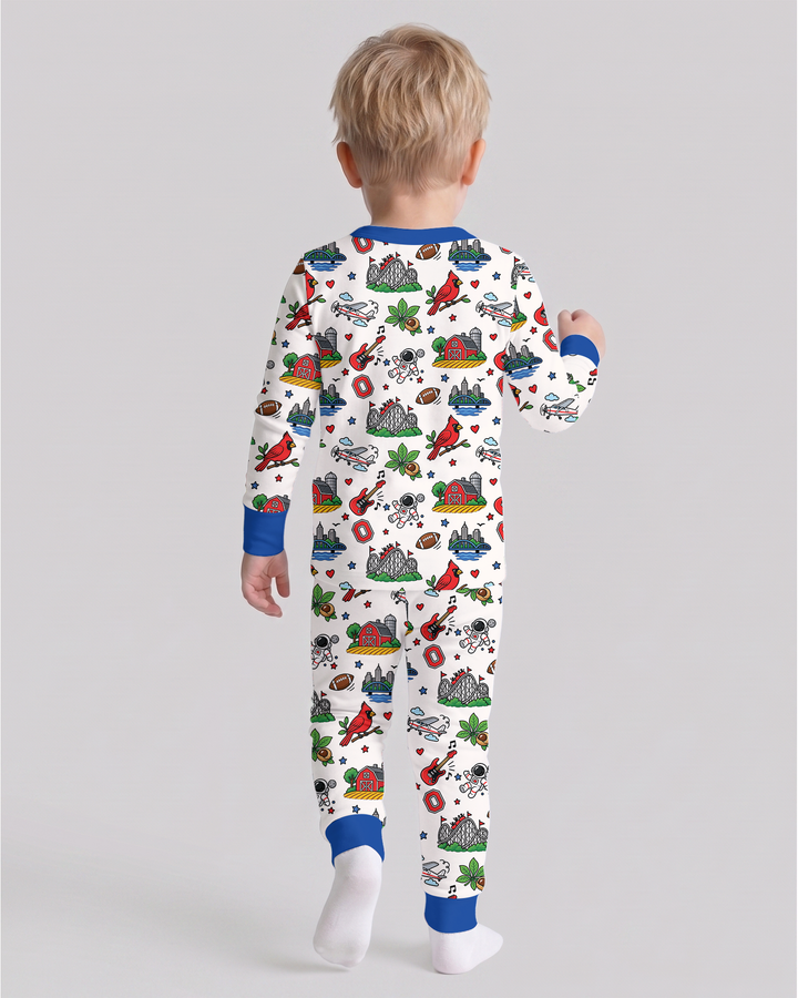 Someone in Ohio Loves Me Bamboo Two Piece Long Sleeve Pajama Set