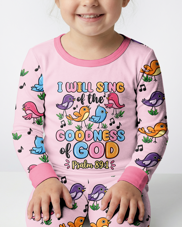I Will Sing of the Goodness of God Bamboo Two Piece Long Sleeve Pajama Set