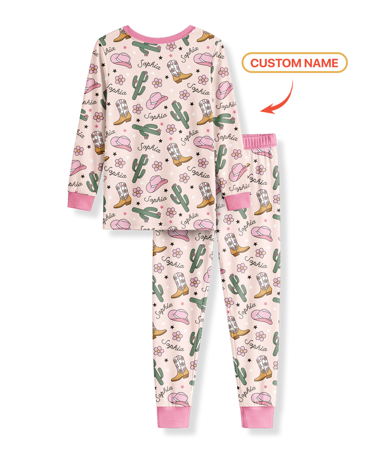 Custom Name Western Moved Out of My Mom's & Place Got My Own Crib Bamboo Two Piece Long Sleeve Pajama Set