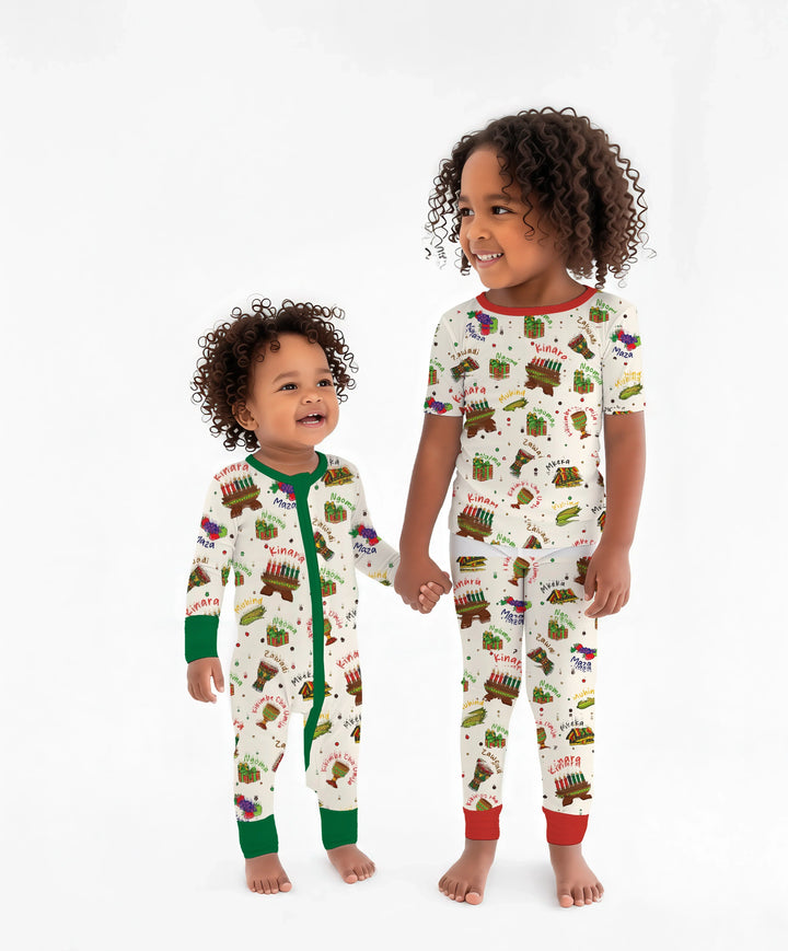 Happy Kwanzaa Family Matching Bamboo Convertible Zippy