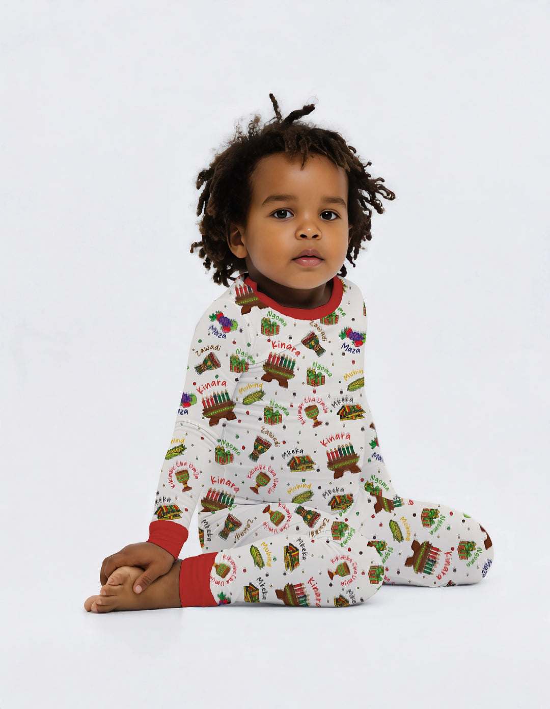 Happy Kwanzaa Family Matching Bamboo Two Piece Long Sleeve Pajama Set