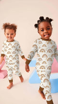 Back Lives Matter Rainbow Bamboo Two Piece Long Sleeve Pajama Set