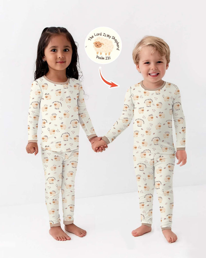 The Lord Is My Shepherd Baby Bamboo Two Piece Long Sleeve Pajama Set