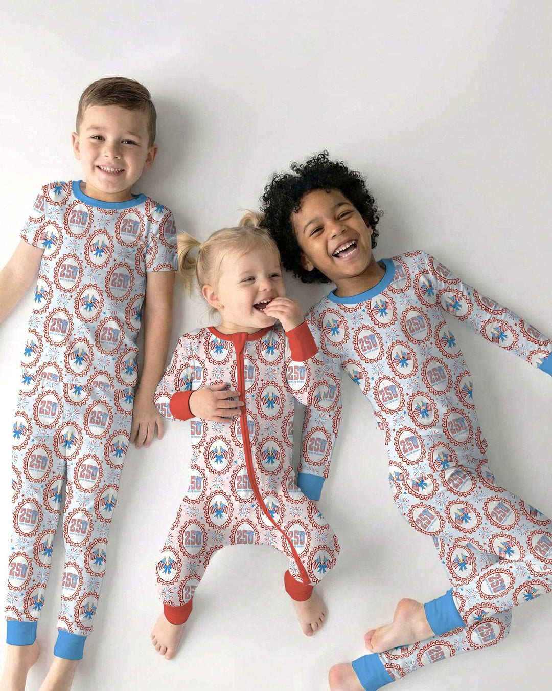 Patriotic Coquette Bamboo Two Piece Long Sleeve Pajama Set