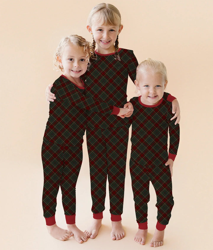 Merry Plaids Bamboo Two Piece Long Sleeve Pajama Set