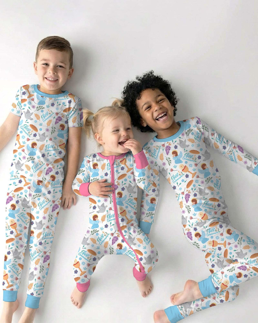First Communion Bamboo Two Piece Long Sleeve Pajama Set