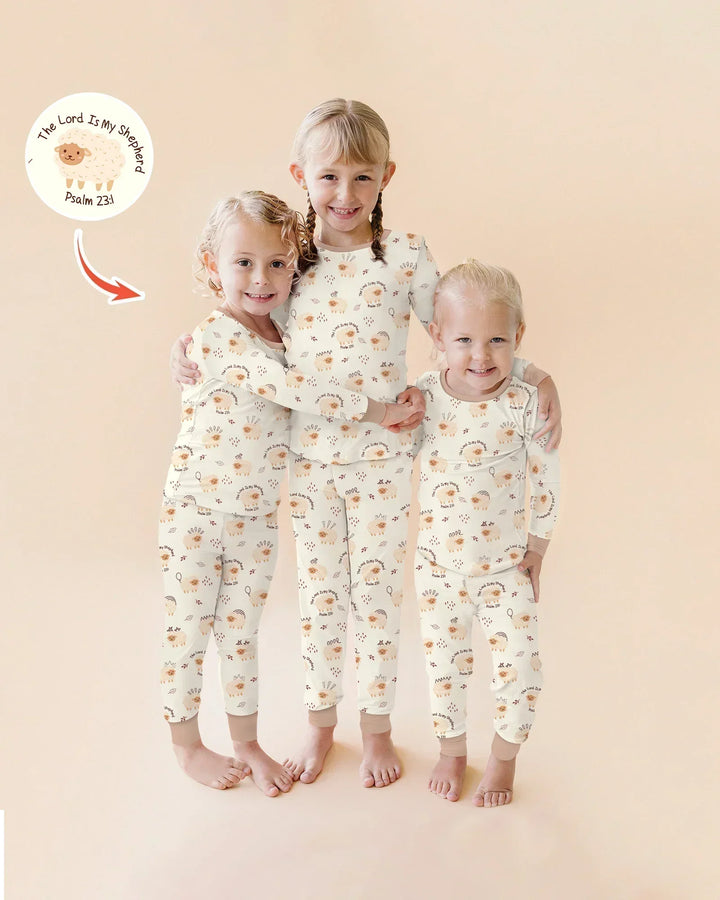 The Lord Is My Shepherd Baby Bamboo Two Piece Long Sleeve Pajama Set