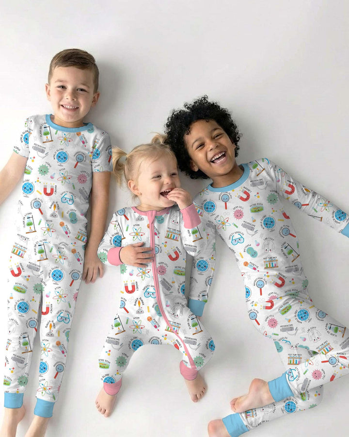 Science Fun Family Matching Bamboo Two Piece Long Sleeve Pajama Set