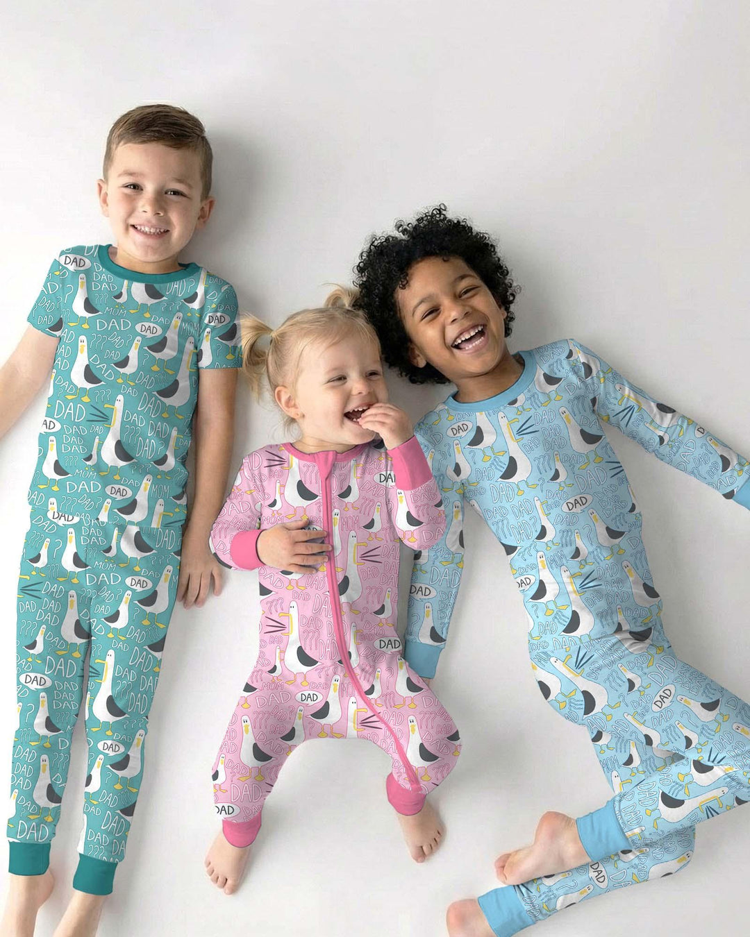 Funny Seagull DAD Bamboo Two Piece Long Sleeve Pajama Set