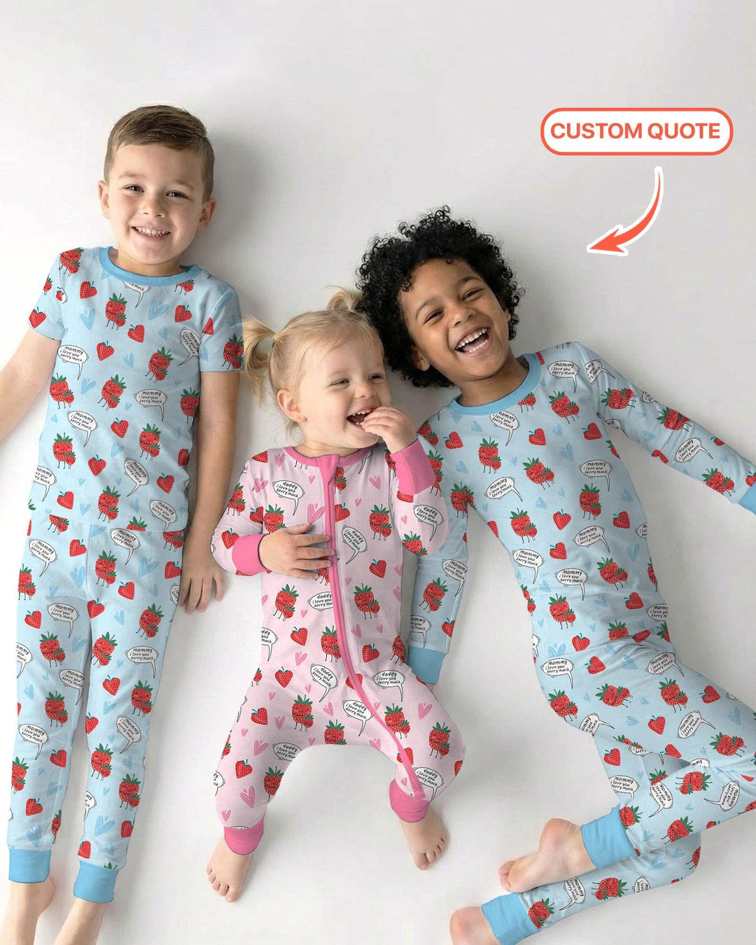 I love you berry much Bamboo Two Piece Long Sleeve Pajama Set